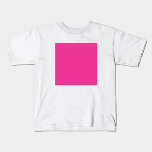 Solid Flirt Hot Pink Monochrome Minimal Design Kids T-Shirt